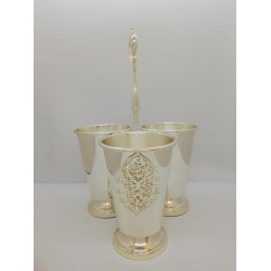 3'lü Armalı Gümüş Renk Kaşıklık